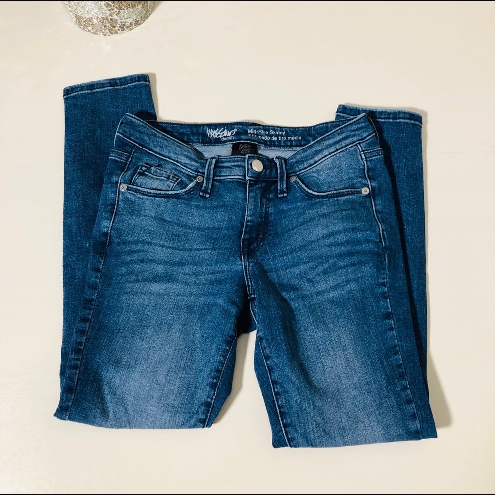 Mossimo Ripped Mid-Rise Skinny Jeans